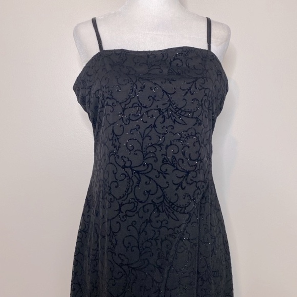 Vintage 90’s long black sparkly goth girl dress - Picture 10 of 12